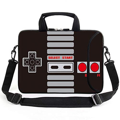 AMARY 17" Laptop Shoulder Bag Carrying Case Adjustable shoulder straps, comfortable handle, front pocket for storing mouse (Game) - color: Game