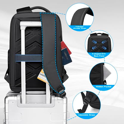 Fenree.geer Laptop Backpack for Men, Business Backpack with USB Charging Port,Water Resistant Tech Backpack, Mens 17 Inch Laptop Bag for Work/Commuter/College - size: Standard