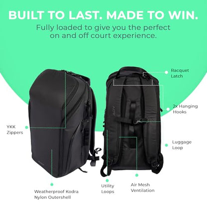 ADV Tennis Pro V3 - Tennis and Pickleball Backpack V2 - Flex Backpack - color: Backpack V2 - Midnight