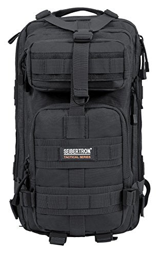 Seibertron Falcon Water Repellent Hiking Camping Backpack Compact Pack Summit Bag (Black 27L) - color: Black 27l(size:9"*11"*16.5")