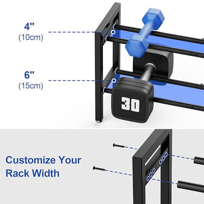 Dumbbell Rack 2-Tier Adjustable Weight Rack For Home Gym Dumbbells Kettlebell (Rack Only) - size: 31IN（L）