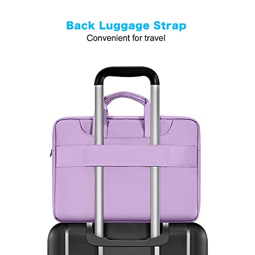 MOSISO 360 Protective Laptop Bag 15.6 inch, 15-16 inch Computer Bag Compatible with MacBook Air 15 inch/Pro 16 inch, HP,Dell,Lenovo,Asus,Notebook, Laptop Carrying Case with Strap&Handle, Light Purple - color: Light Purple, size: 16 inch