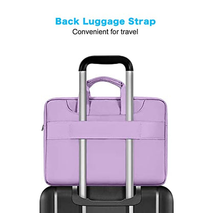 MOSISO 360 Protective Laptop Bag 15.6 inch, 15-16 inch Computer Bag Compatible with MacBook Air 15 inch/Pro 16 inch, HP,Dell,Lenovo,Asus,Notebook, Laptop Carrying Case with Strap&Handle, Light Purple - color: Light Purple, size: 16 inch