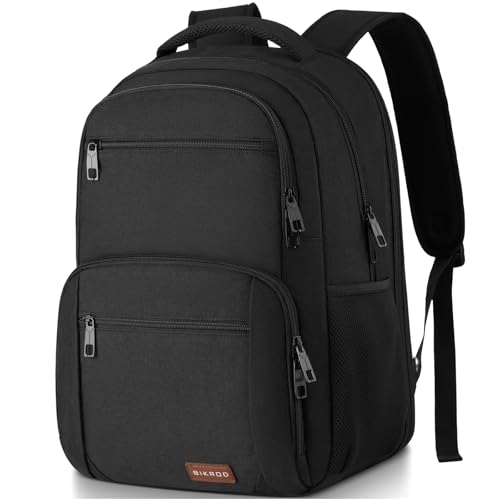 BIKROD Backpack for Men and Women, School Backpacks for Teen Boys Water Resistant TSA Travel Backpack with USB Charging Port, Business Anti Theft Sturdy Computer Bag Gifts Fits 15.6 Inch Laptop,Black - color: Black, size: 15.6 Inch