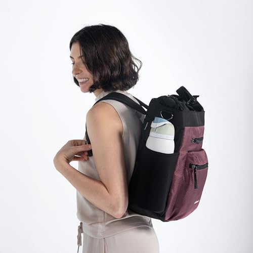 Sherpani Soleil, Anti Theft Convertible Backpack, 3 in 1 Tote, Crossbody Purse, 18L Travel Bag, Fits 13” Laptop (Smoky Orchid) - color: Smoky Orchid