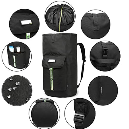 laundry bag backpack,extra-large heavy duty laundry bags,laundry backpack for college students,drawstring closure (Black Laundry Backpack Bag) - color: Black Laundry Backpack Bag