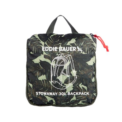 Eddie Bauer Stowaway Packable Backpack | Travel | Outdoor | Lightweight | Foldable | Durable | Ripstop Polyester | 30L - Dark Loden - color: Dark Loden, size: 30L