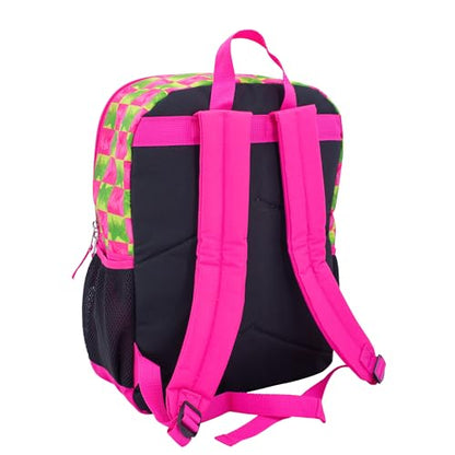 AI ACCESSORY INNOVATIONS Wicked 5 Piece Backpack Set, Galinda & Elphaba Flip Sequin Girls School Bag with Front Zip Pocket, 2 Side Mesh Pockets, Pink & Green - color: Wicked