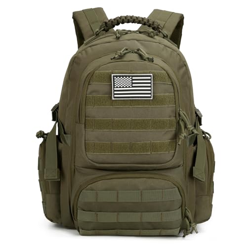 30L Military Tactical Backpack for Men 3 day Assault Pack Molle Backpack Tactical Hiking Rucksack - color: Army Green