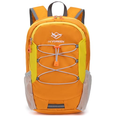 IVYGREEN Little Kids Hiking Backpack for Boys or Girls, Small Daypack for Camping or Travel (Orange, Small) - color: Orange, size: Small