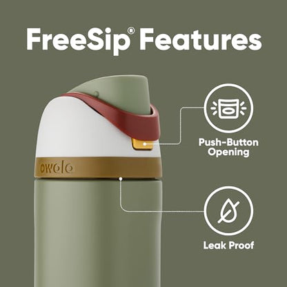 Owala Star Wars FreeSip Stainless Steel Water Bottle 24 oz Boba Fett - color: Boba Fett, size: 24 Ounces