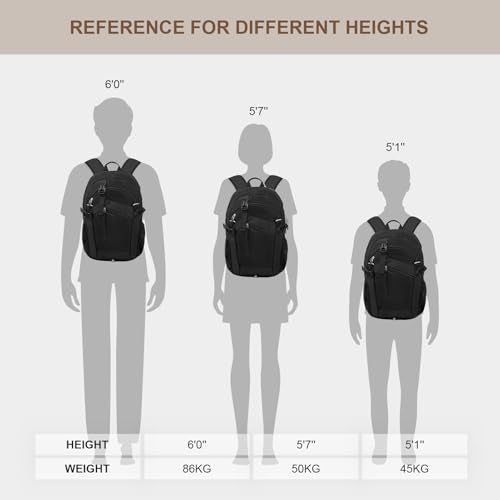 Hiking Backpack for Women Men 20l with Removable Phone Pocket Lightweight Small Travel Backpack Hiking Daypack for Women Men - color: Black