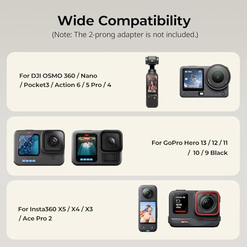 SMALLRIG Backpack Strap Mount for GoPro Hero 13/12/11, for DJI Osmo Nano Action 6/5 Pro/4/Pocket 3, for Insta360 X5/4/3/Ace Pro 2, Hook and Loop Fastener Clip Mount with Ball Head Adapter Base -5721 - style: Backpack Strap