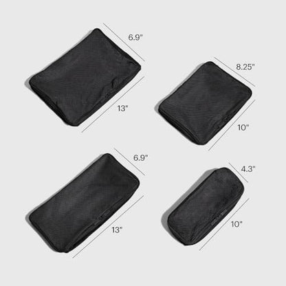 Away Insider Packing Cubes Set of 4 – Lightweight Travel Organizers for Luggage, Suitcases & Carry-On Bags, Jet Black - color: Jet Black