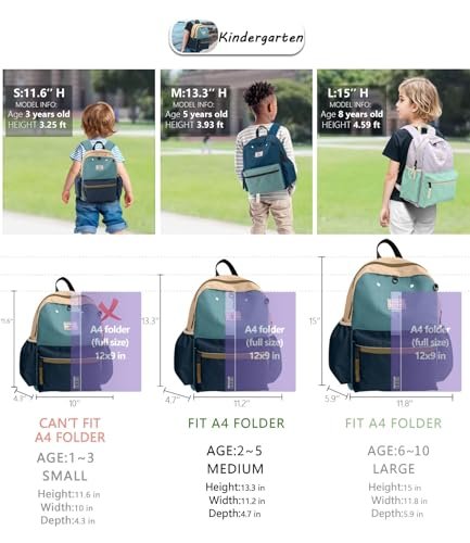 atgark Toddler Backpack for Boys 2-5: Preschool Kindergarten 13" Daycare Backpacks Fit A4 Folder - color: Shark, style: Ages 2-5 (13" H Fit A4 Folder)