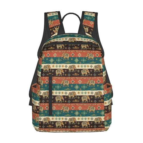 Expandable Outdoor Daypack Lotus Elephants African Ethnic, Flexible Capacity Hiking Rucksack for Wilderness Travel Field Activities Men Women - color: Picture (45)