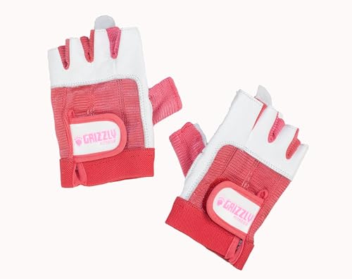 Grizzly Fitness Women's Paw Premium Leather Weightlifting Gloves | Half Finger Style Training Gloves | Extra Padding