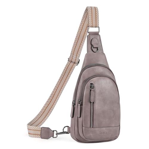 CLUCI Crossbody Bags for Women Men,Leather Sling Bag Cross Body Backpack for Woman Gifts for Women Birthday Unique - color: 0-6 Dark Purple