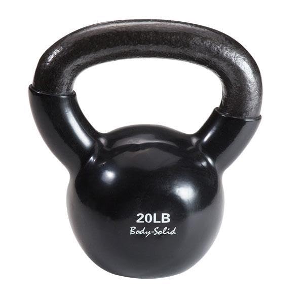 Body-Solid Vinyl Coated Kettlebells with Kettle Grip Handles, Perfect Kettlebells for Weight Training and Core Workout Exercise Equipments - style: 20lbs.