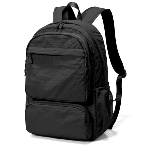 Black Backpack for School, High School Bookbag Back Pack for Teens Girls Boys, Lightweight College Backpack Book Bag for Women Men, Simple Casual Daypack Backpack Mochilas Escolares para Adolescentes - color: A1-black
