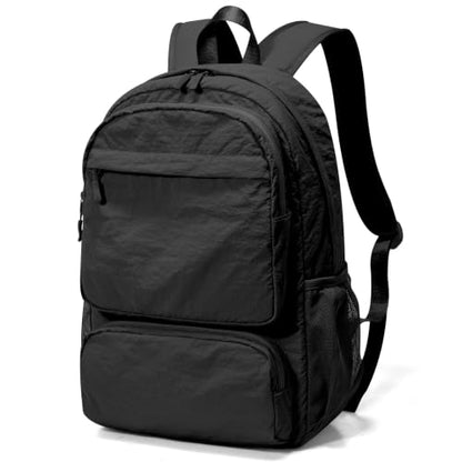 Black Backpack for School, High School Bookbag Back Pack for Teens Girls Boys, Lightweight College Backpack Book Bag for Women Men, Simple Casual Daypack Backpack Mochilas Escolares para Adolescentes - color: A1-black