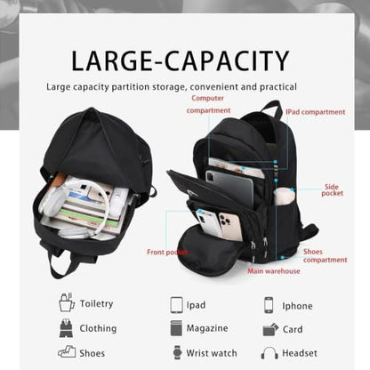 HEAD Gym Tennis Backpack for Men with Shoes Pocket Fits 15.6 inch Laptop - color: Black With Bottom Pocket