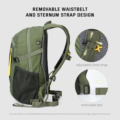 SKYSPER Small Hiking Backpack, 20L/30L Lightweight Travel Backpacks Hiking Daypack for Women Men - color: Lantc20-armygreen, size: 30L