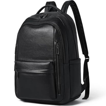 LATMAP Backpack Purse for Women Men Faux Leather Backpack, Travel Work Laptop Back Pack Teacher Bookbag fits 15.6" Laptop, Black - color: Style2-black1