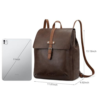 Montana West Backpack Purse for Women Casual Daypack Convertible Crossbody Backpack for Travel Work - color: Coffee