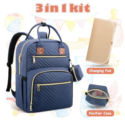 Tenot Baby Diaper Bag Backpack, Travel Diaper Bags for Baby Girl Boy Large Capacity Baby Bag Backpack for Women Peacock Blue - color: Peacock Blue