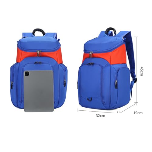 Basketball Backpack Large Sports Bag with Laptop Compartment, Ball and Shoe Compartment, for Volleyball Football - color: I