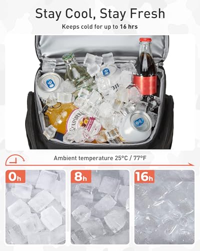 TOURIT 30L (42 Cans) Tactical Cooler Backpack – Military-Grade Insulated Cooler Bag with 16H Ice Retention, Leakproof Multi-Pocket Picnic Backpack for Camping & Hiking, Featuring DIY Hook & Loop Panel - color: Solar Yellow