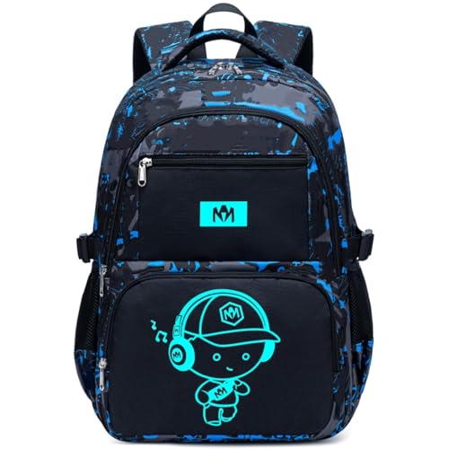 Bluboon Kids Backpack Boys Camo Bookbag Teens Elementary School Bag Daypack Travel Back Pack Middle school (Camo-princekin) - color: Camo-princekin