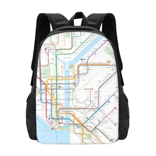 New York City Subway Map Packable Backpack 20l Lightweight, Foldable Travel Daypack - Hiking & Shopping Backpack For Men Women