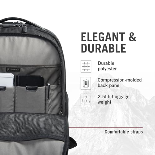 Victorinox Altmont Professional Essentials Laptop Backpack - Tablet & Laptop Bag for Travel Accessories - Computer Backpack Includes Sleek Organizer - 24 Liters, Black - size: 24 IN