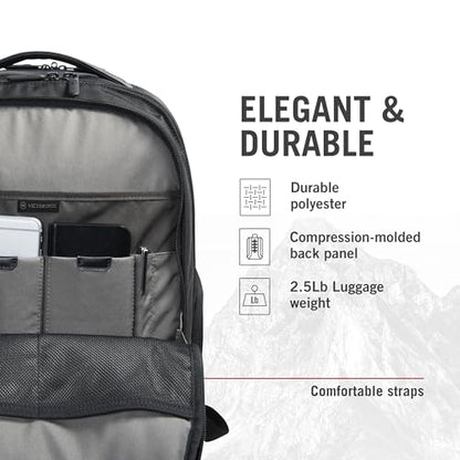 Victorinox Altmont Professional Essentials Laptop Backpack - Tablet & Laptop Bag for Travel Accessories - Computer Backpack Includes Sleek Organizer - 24 Liters, Black - size: 24 IN
