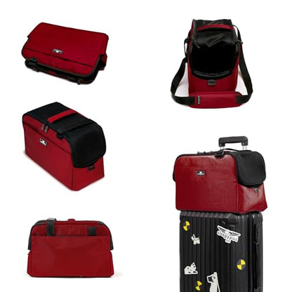 Sleepypod Atom - Airline Approved Pet Carrier and Crash-Tested Car Seat for Cats and Dogs up to 12 lbs. (Strawberry Red) - color: red