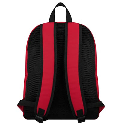 FOCO NFL Officially Licensed Team Color Primary Logo Solid Stripe Football School Bag Travel Backpack - Kansas City Chiefs - Red - color: Kansas City Chiefs