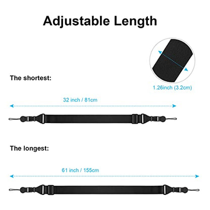 [3 Pack] Replacement Shoulder Strap Adjustable Shoulder Strap for Binocular Camera iPad Tablet Phone Case Laptop Messenger Luggage Duffel Bag, Nylon Neck Strap 32"-61" - color: Black-3 Pack