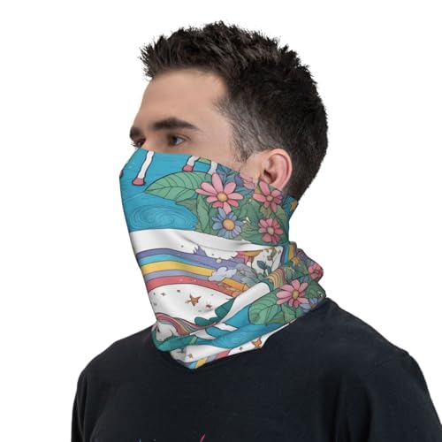 Unicorns By The River Prints Multifunctional Sport Headband – Seamless Stretch Neck Gaiter for Hiking, Biking, Running & Outdoor Activities – Soft, Quick-Dry, No-Fade Design