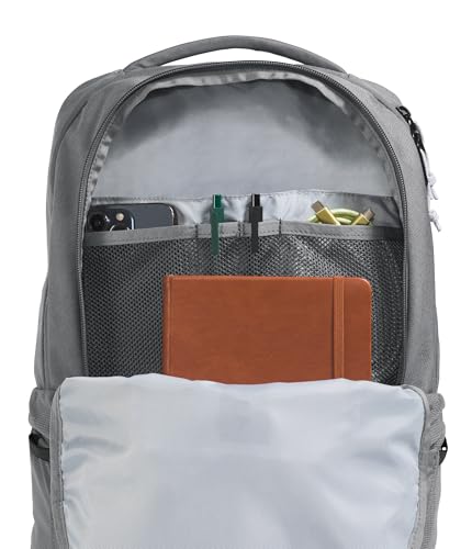 The North Face Lichen Daypack - Everyday Commuter Backpack, Laptop Sleeve, Water Bottle Pockets, Center Front Pouch, Smoked Pearl Dark Heather/TNF Black, One Size - color: Smoked Pearl Dark Heather/Tnf Black