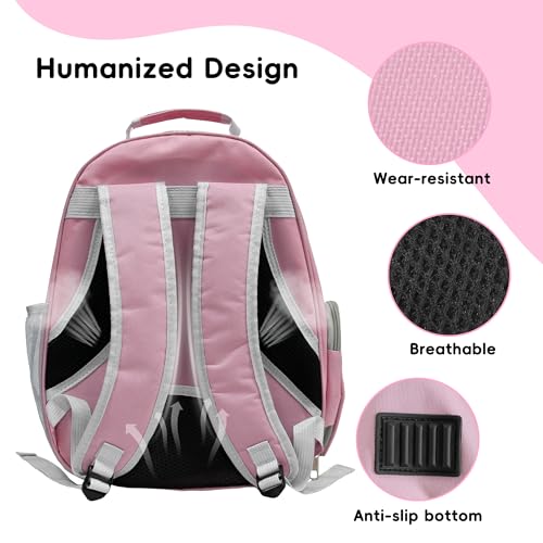 Cat Backpack, Airline Approved Bubble Carrying Bag for Small Medium Dogs Cats, Space Capsule Pet Carrier Dog Hiking Backpack Travel Carrier (Pink) - color: Pink