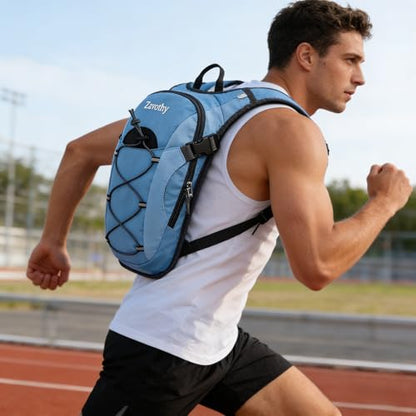 Zavothy Hydration Backpack with 2L Hydration Bladder Water Backpack for Hiking Hydration Pack for Running Cycling Hiking - color: Blue