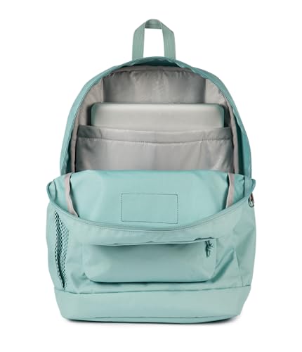 JanSport Cross Town Plus Backpack - Large Main Compartment, Side Water Bottle Pocket, 15-Inch Padded Laptop Sleeve - Faded Sage - color: Faded Sage