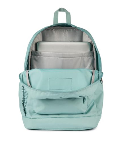 JanSport Cross Town Plus Backpack - Large Main Compartment, Side Water Bottle Pocket, 15-Inch Padded Laptop Sleeve - Faded Sage - color: Faded Sage