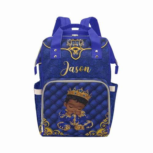 Newcos Personalized Diaper Bag with Name, Custom Monogram Backpacks Mommy Bag, Customized Baby Diaper Bag Backpack for Newborn Women Men Travel Nursing Bags Water Bottle for Mom Dad Christmas Blue - color: Patten 01