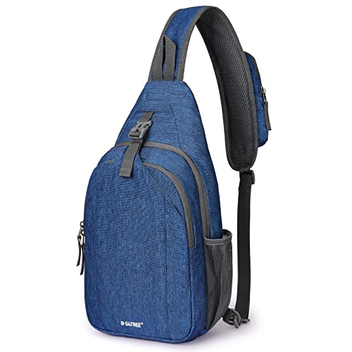 G4Free Sling Bag for Men and Women, RFID Blocking Crossbody Bag, Lightweight Sling Backpack for Travel, Hiking, Walking and Daily Use - color: Dark Blue