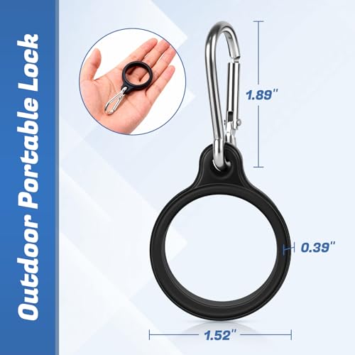 Water Bottle Clip with Carabiner, Compatible with Owala Freesip Twist 18oz/24oz, Durable Silicone Small Mouth Secure Hanging Water Bottle Holder Handle for Outdoor Hiking, Climbing, Camping - color: Silver Clip