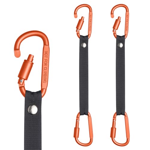 Bag Hook for Fence, For Hanging Baseball Pickleball Softball Tennis Bags | Aluminum Alloy Carabiner Strap, Lightweight & Durable, Indoor and Outdoor Use, Orange 2 - color: Orange