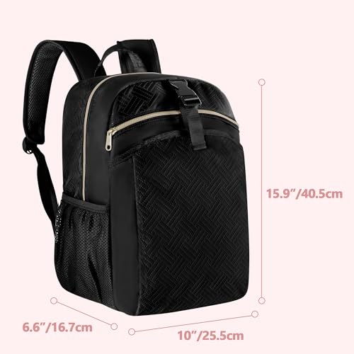 Pickleball Bag Backpack for Women Holds 4 Paddles, Large Pickle Ball Bag Pickleball Paddle Backpack for Men - color: Black